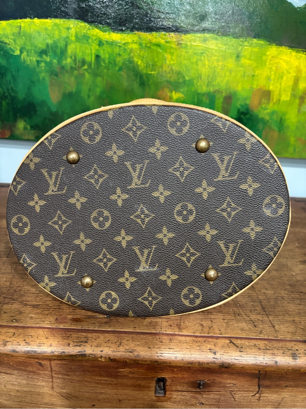 Vintage Louis Vuitton Monogram Bucket bag with Vachetta Trim- PROJECT BAG!!! - Picture 5 of 13